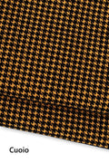 HOUNDSTOOTH textured leather skin, tan and green neon, suede goatskin, soft and matt hides for DIY B19737-ST La Garzarara