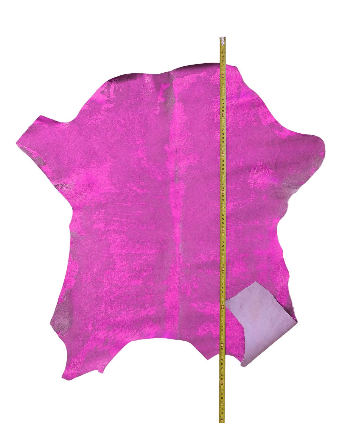 Metallic CAVALLINO hair on leather hide, purple aged shaded pony calfskin, soft, ideal for diy projects B18376-CV La Garzarara
