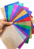 Rainbow Leather Scraps, Metallic Crackled and Iridescent Remnants, Random Shimmer Offcuts for Jewelry6x5" / 15x12 cm RT217 La Garzarara