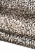 Silver - black PEBBLE GRAIN printed leather hide, metallic sparkle cowhide, tumbled soft bright calfskin B19600-MT(st) La Garzarara