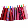 10 Leather Pieces for Crafts, Red Fuchsia Pink Scraps, Small Genuine Leather Offcuts for DIY 6x5" / 15x12 cm RT346