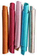 Pebbled Metallic Leather Scrap Pack, 5 Grained Foil Pieces, Colorful Shimmer Offcuts for DIY and Jewelry RT130 La Garzarara