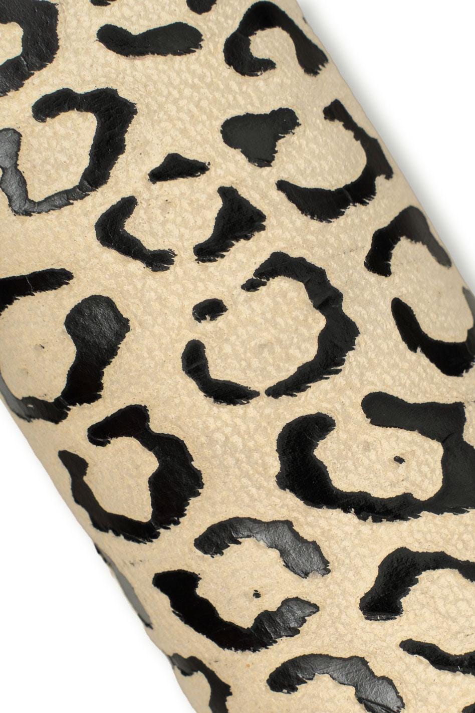 CHEETAH printed leather skin, black and white LEOPARD textured goatskin, top quality soft Italian material B19651-ST La Garzarara