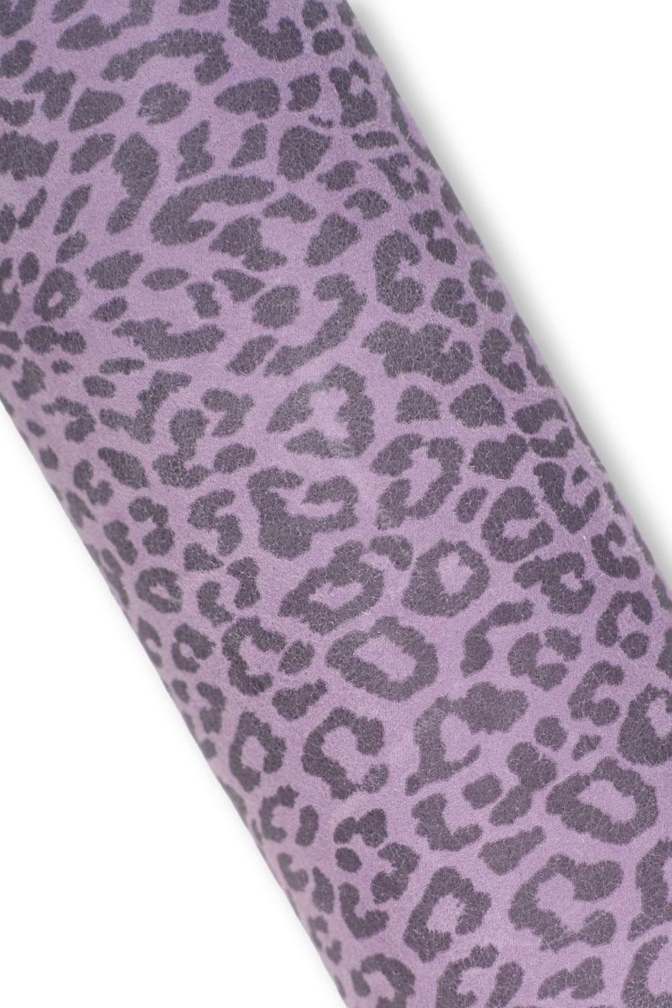 Bundle of 3 high quality goatskins: 1 purple and 1 silver metallic goatskin matching to 1 lilac leopard suede skin B18305-MT(st)