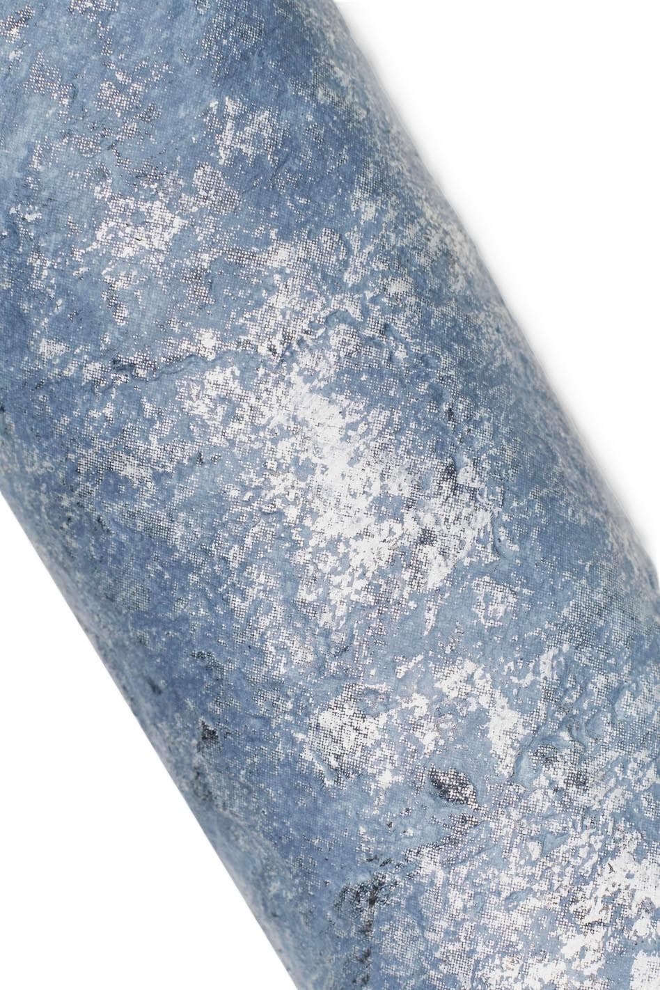 Set of 3 grey - blue leather skins, assortment of METALLIC PRINTED hand painted goatskins as per picture B19541-MT(st) LaGarzarara