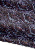 Soft TEXTURED goatskin, purple - blue - black pattern on GLOSSY soft goatskin, ideal for diy projects B19652-ST La Garzarara