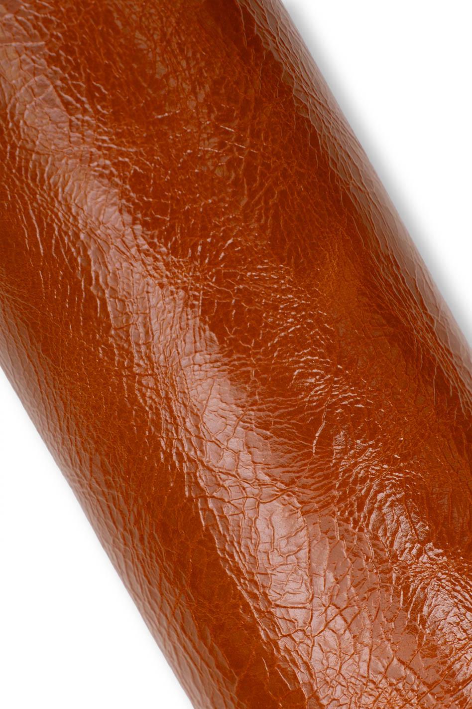 Reddish brown NAPLACK leather hide, wrinkled PATENT cowhide, glosy soft hide for diy projects B19603-TU La Garzarara
