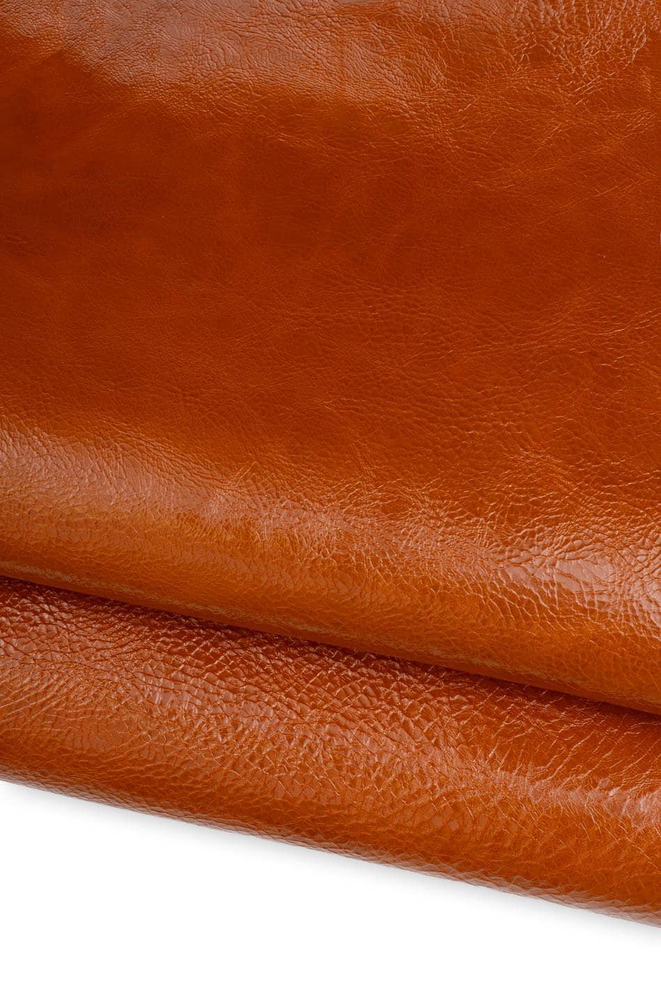 Reddish brown NAPLACK leather hide, wrinkled PATENT cowhide, glosy soft hide for diy projects B19603-TU La Garzarara