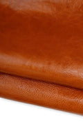 Reddish brown NAPLACK leather hide, wrinkled PATENT cowhide, glosy soft hide for diy projects B19603-TU La Garzarara