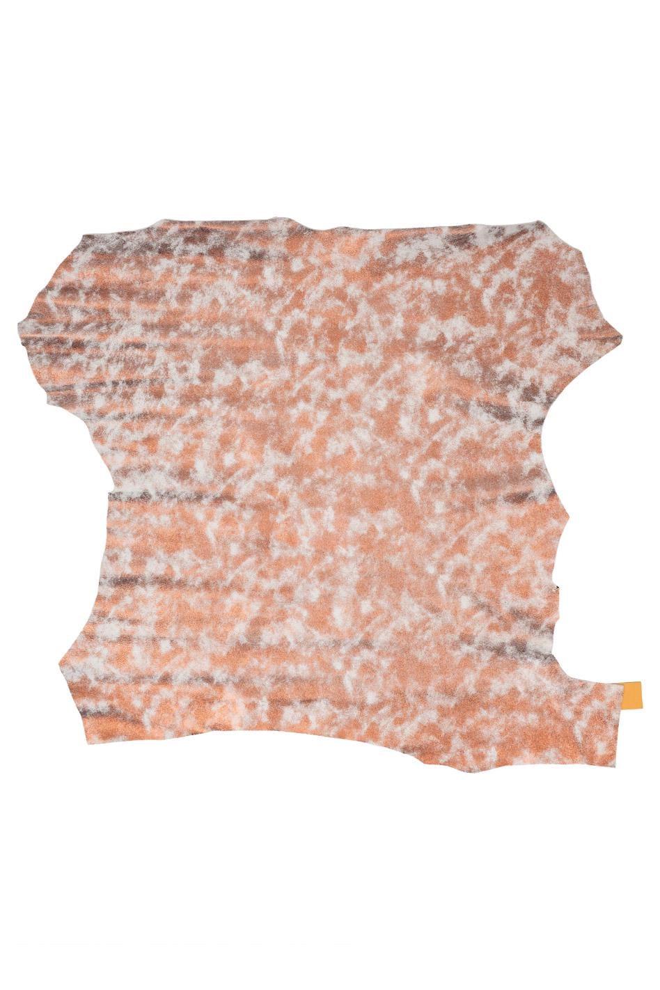 METALLIC textured leather skin, burgundy SHADED goatskin, white suede hide with sparkle texture, for diy projects B19560-MT(st) La Garzarara