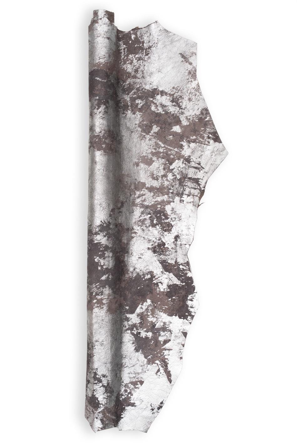 Premium set of light gold - silver leather skins, METALLIC, GLITTER, textured goatskins as per picture B19531-MT(st) La Garzarara