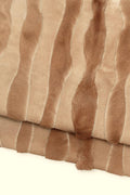 Beige/brown printed HAIR on LEATHER hide, luxurious soft pony cowhide for hobbyists B19692-CV La Garzarara