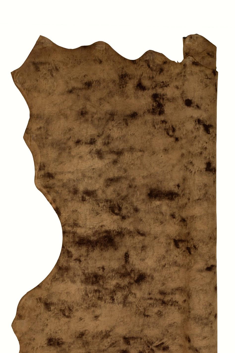 Brown vintage SUEDE goatskin, AGED distressed soft leather skin, sporty hide for crafters B19740-VT La Garzarara