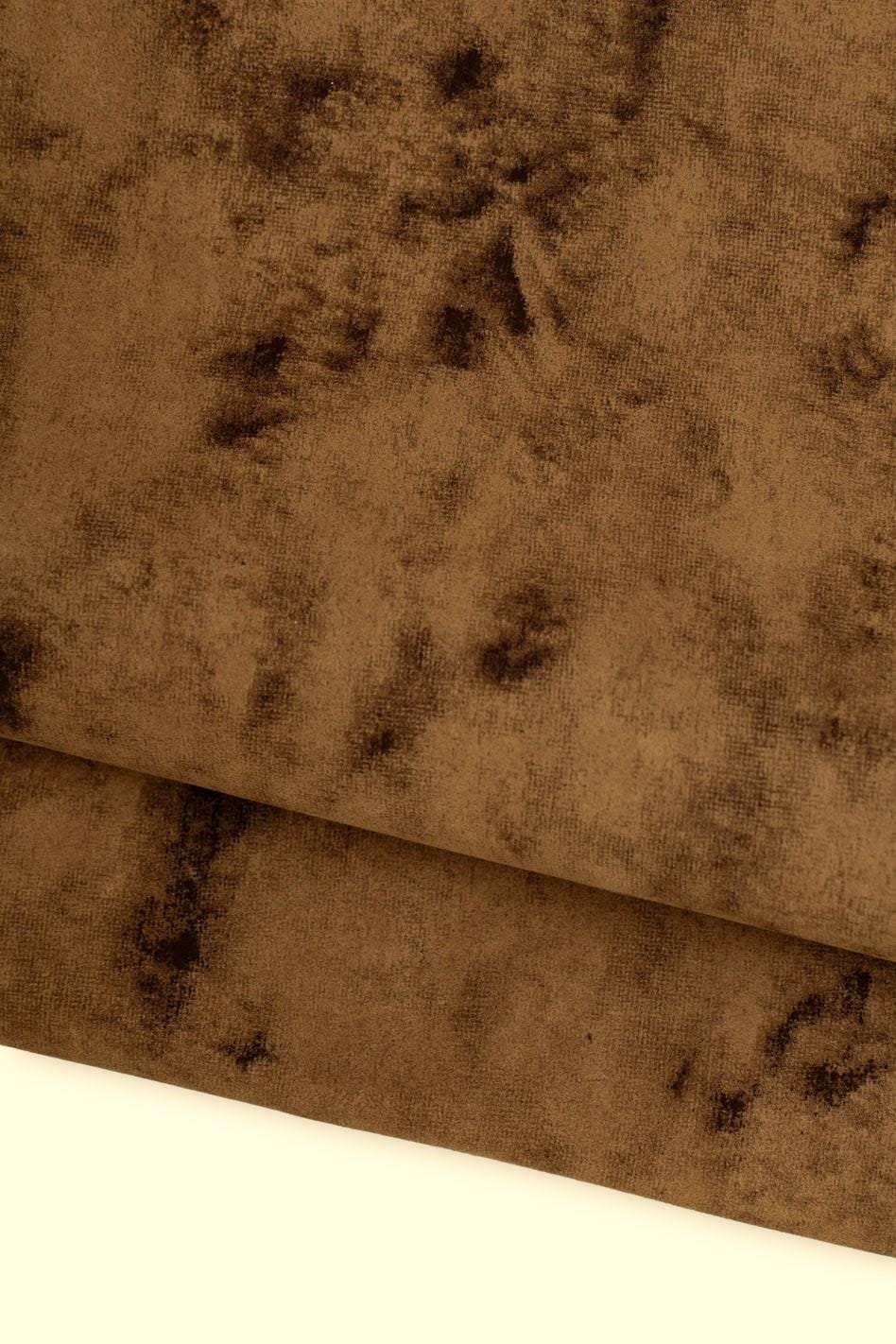 Brown vintage SUEDE goatskin, AGED distressed soft leather skin, sporty hide for crafters B19740-VT La Garzarara