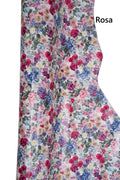 FLORAL printed PATENT leather hide, flower pattern on glossy soft cowhide, ideal for hobbyists B19402-ST La Garzarara
