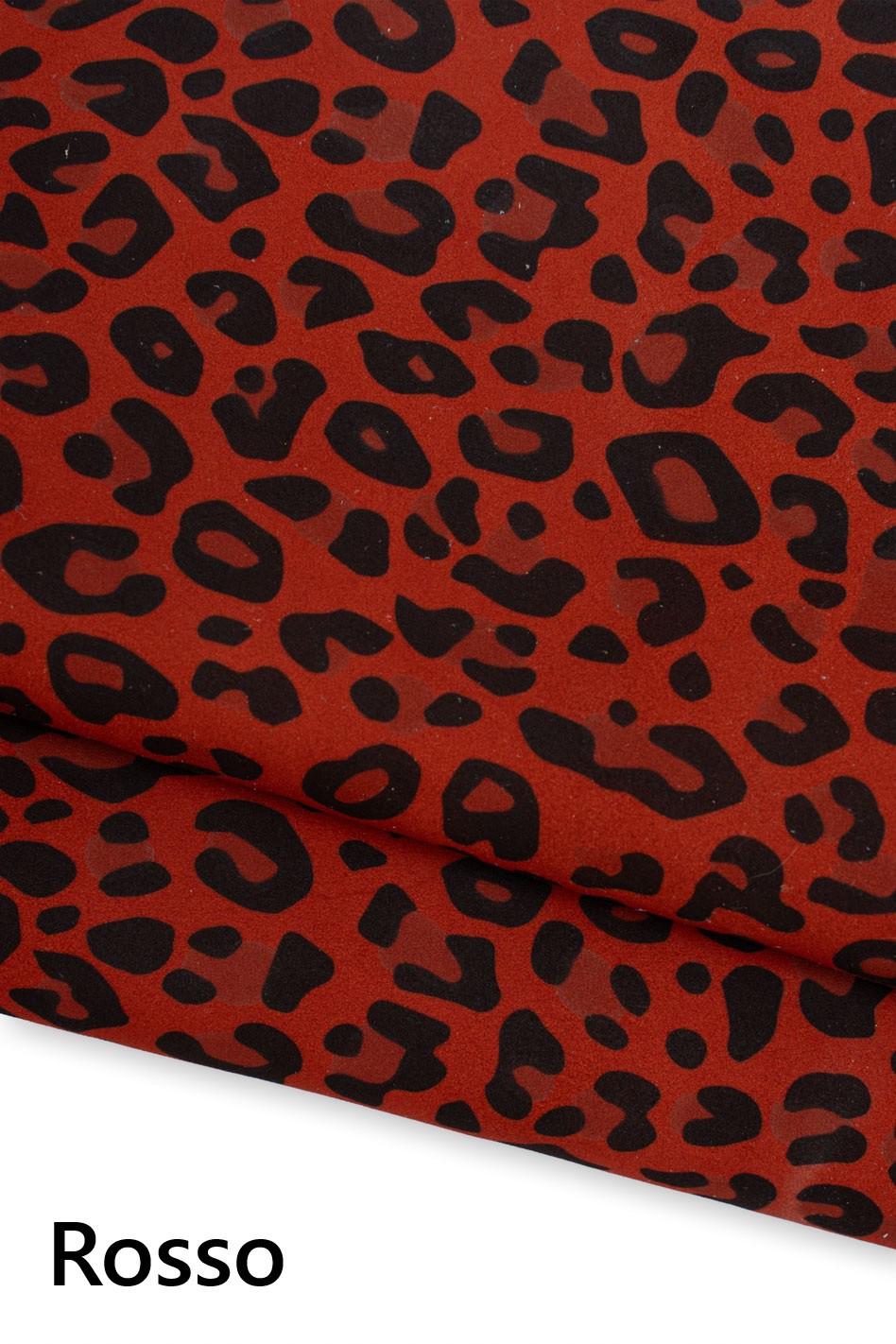 LEOPARD textured leather skin, ANIMAL printed suede goatskin, cheetah pattern on lavender, red, mustard yellow skin B18686-ST La Garzarara