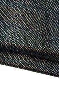 HOLOGRAPHIC metallic REPTILE printed leather skin, iridescent silver snake pattern on black soft suede goatskin B19434-MT(st) La Garzarara