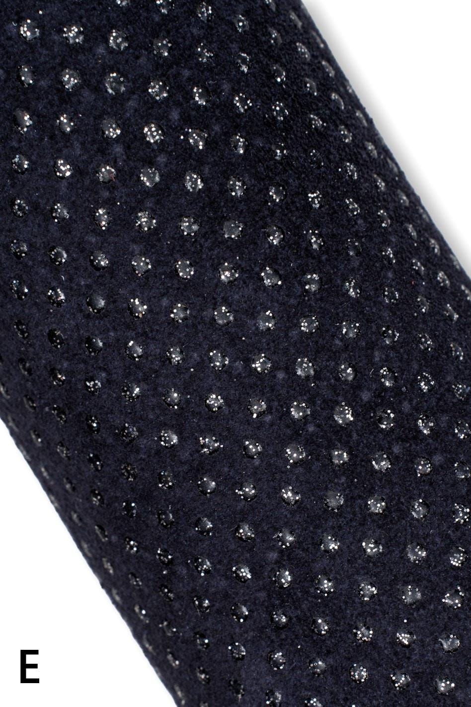 POLKA DOTS printed leather hide, glitter textured suede cowhide, soft bright calfskin for crafters B19549-ST La Garzarara