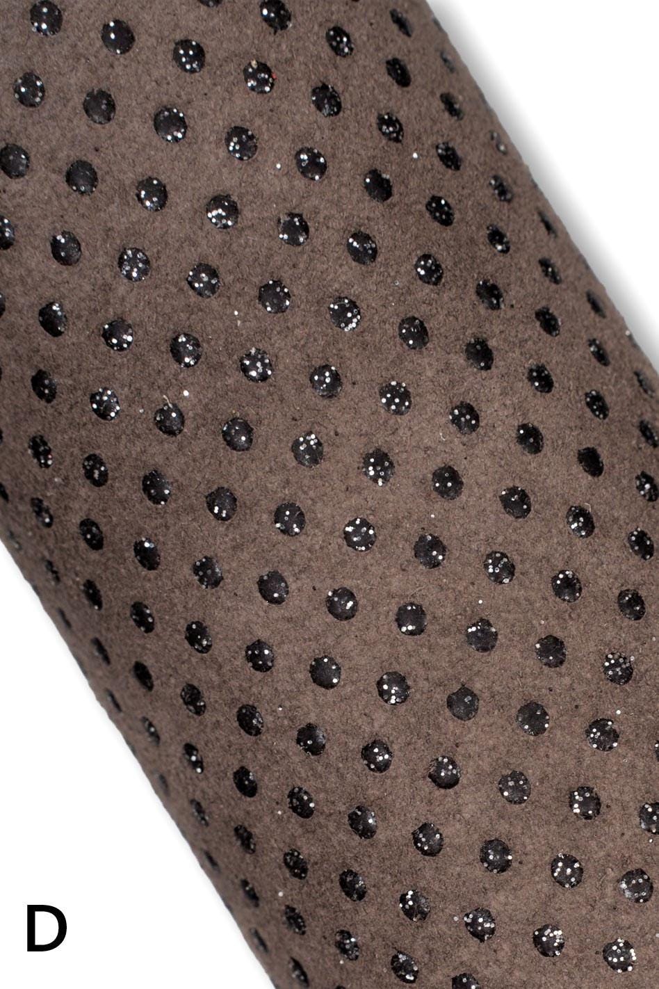 POLKA DOTS printed leather hide, glitter textured suede cowhide, soft bright calfskin for crafters B19549-ST La Garzarara