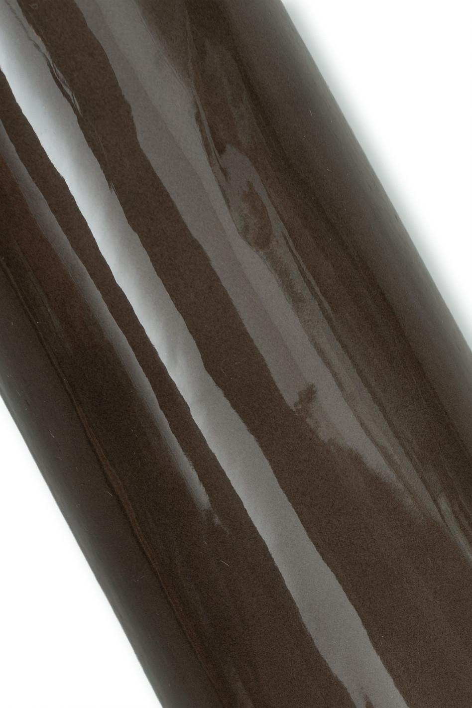 Brown PATENT leather hide, smooth soft cowhide, GLOSSY flat calfskin for diy projects B19620-TU La Garzarara