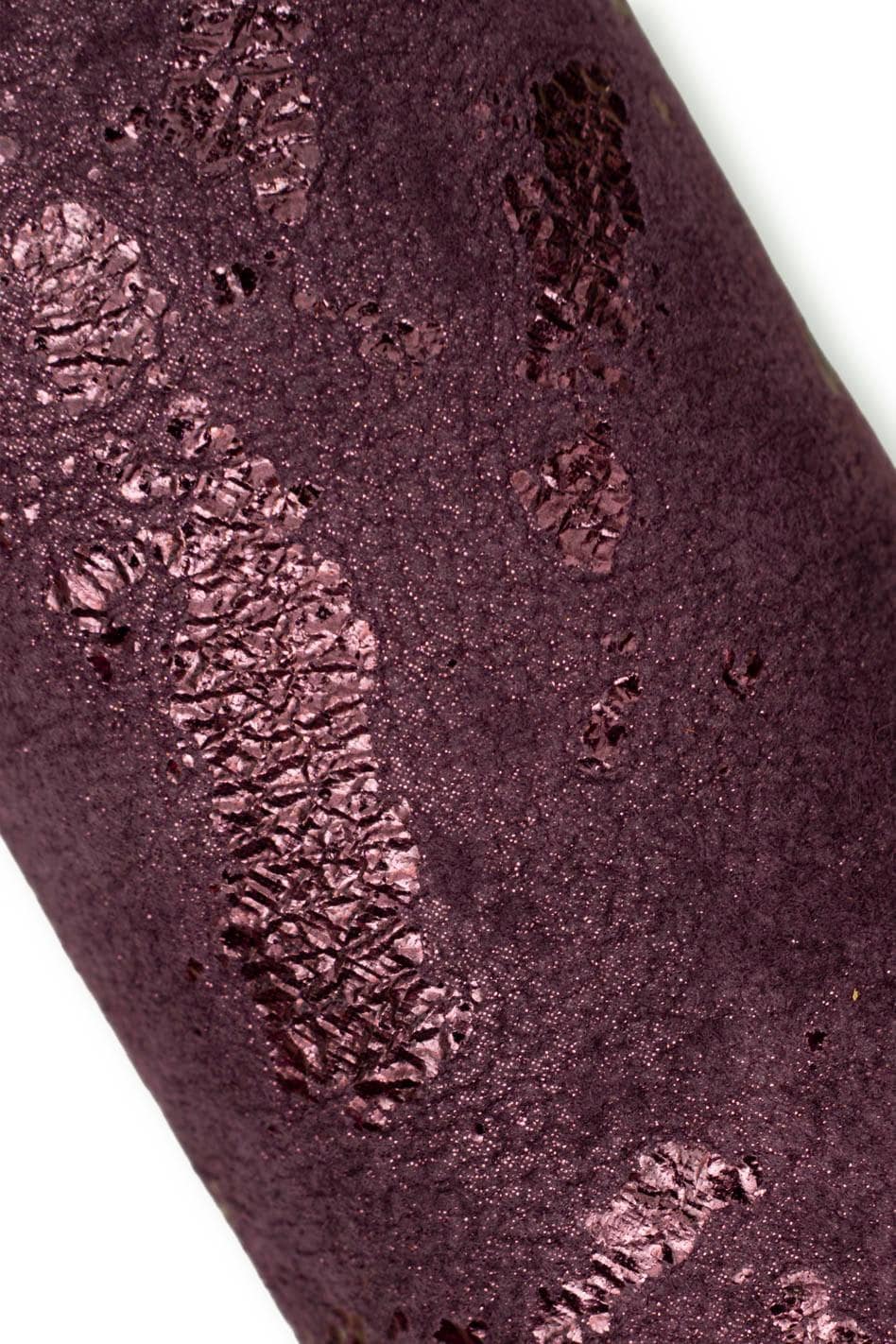 Purplish burgundy METALLIC SUEDE leather skin, bright sparkle spotted goatskin B19739-MT La Garzarara