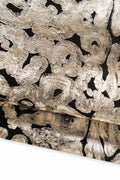 LEOPARD textured hair on leather hide, light gold ANIMAL print on dark green pony calfskin, soft hairy cowhide B19686-CV La Garzarara