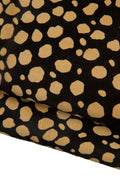ANIMAL printed hair on leather hide, biege - dark brown textured PONY calfskin, luxurious cowhide for crafting B19376-CV La Garzarara