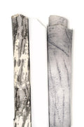 Assortment of 3 white - grey leather skins, BUNDLE of 1 solid color smooth goatskin, and 2 ANIMAL printed leathers B19528-ST La Garzarara