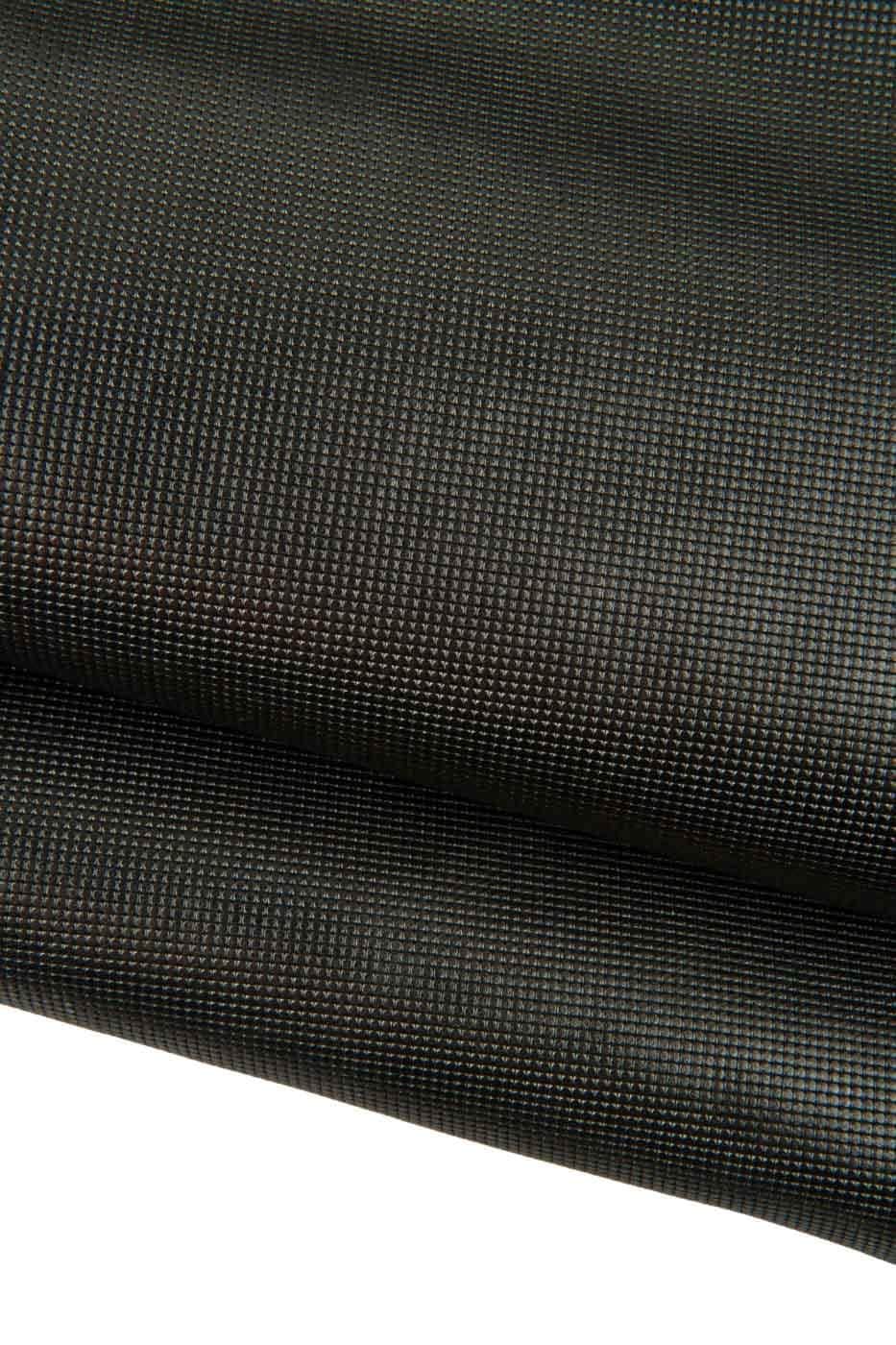 Steel METALLIC leather skin, micro - dot EMBOSSED cowhide, plumb grey glossy soft printed calfskin B19354-MT La Garzarara