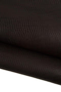 Brown LIZARD printed leather hide, semi glossy EMBOSSED cowhide, classic soft calfskin for crafters B19328-ST La Garzarara