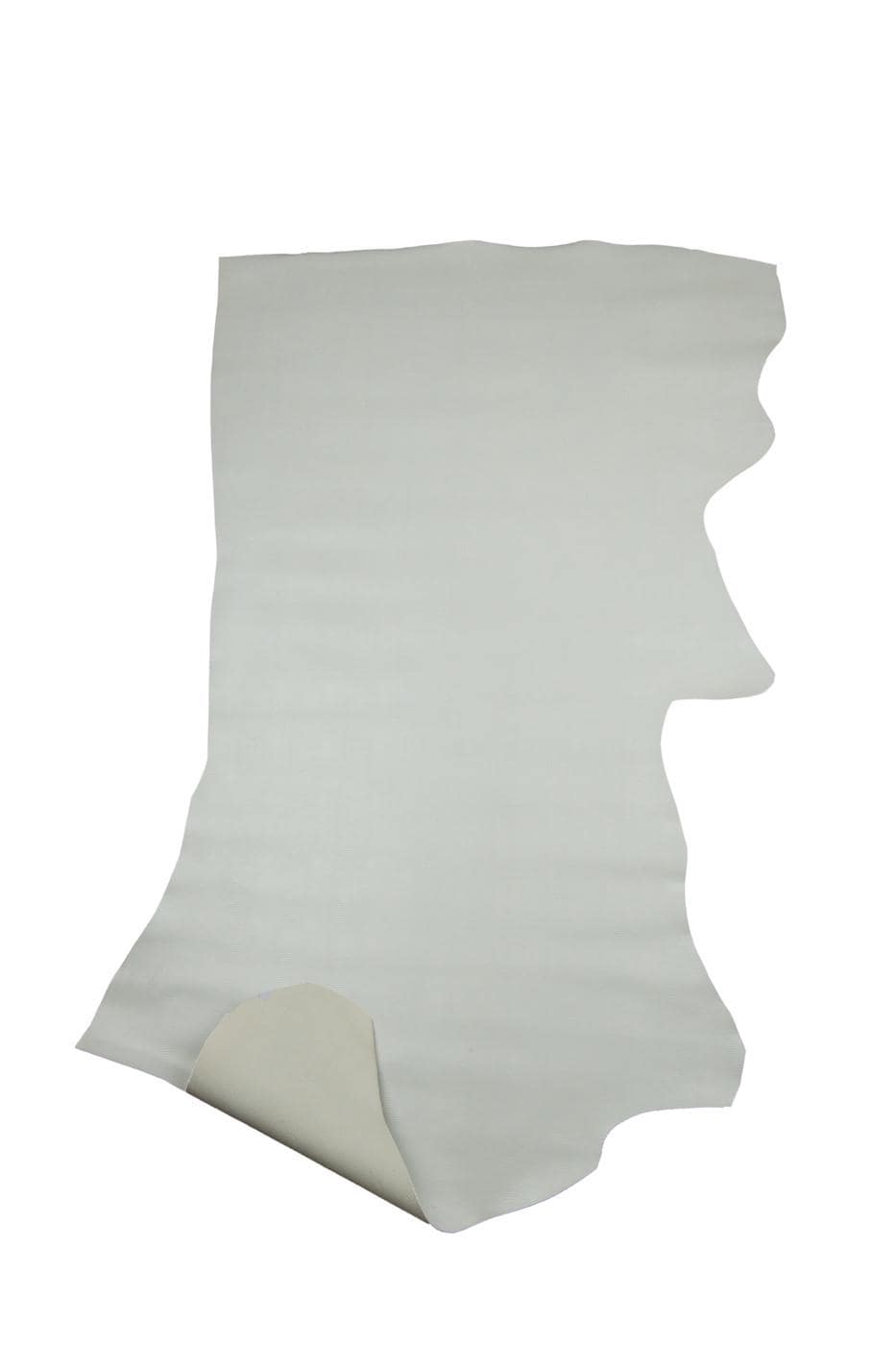 White LIZARD printed leather hide, GLOSSY embossed cowhide, reptile printed calfskin, soft B19321-ST La Garzarara