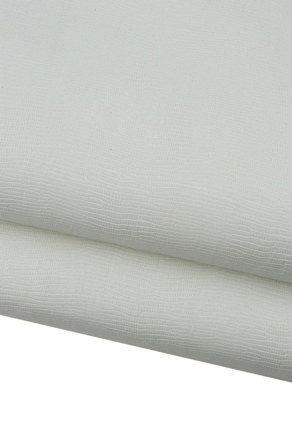 White LIZARD printed leather hide, GLOSSY embossed cowhide, reptile printed calfskin, soft B19321-ST La Garzarara