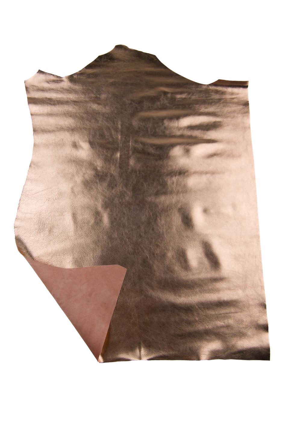Pink METALLIC leather hide, SMOOTH soft calfskin, sparkle cowhide for diy projects B19332-MT La Garzarara
