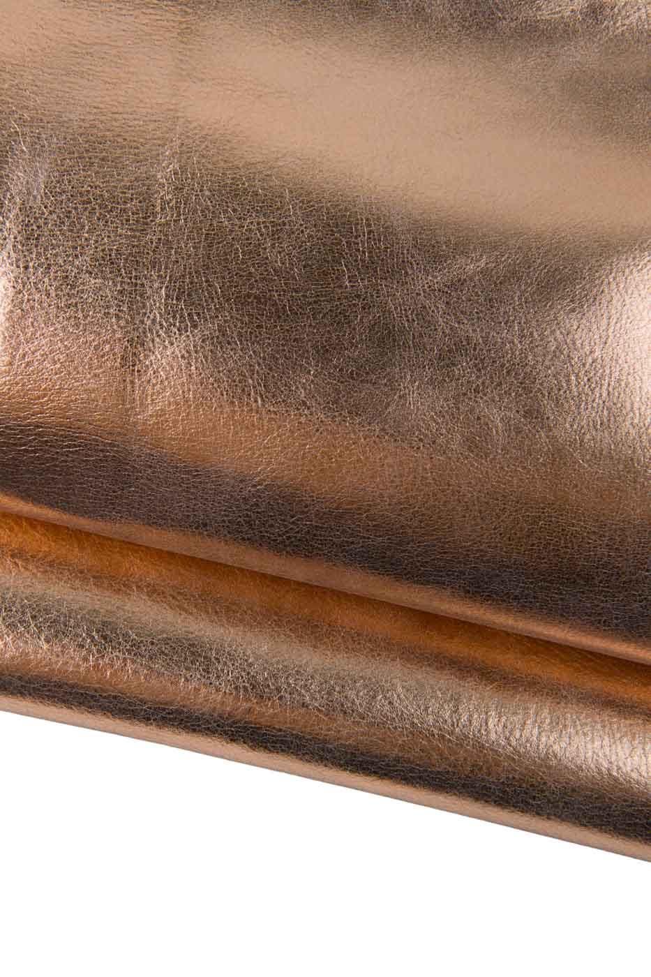 Pink METALLIC leather hide, SMOOTH soft calfskin, sparkle cowhide for diy projects B19332-MT La Garzarara