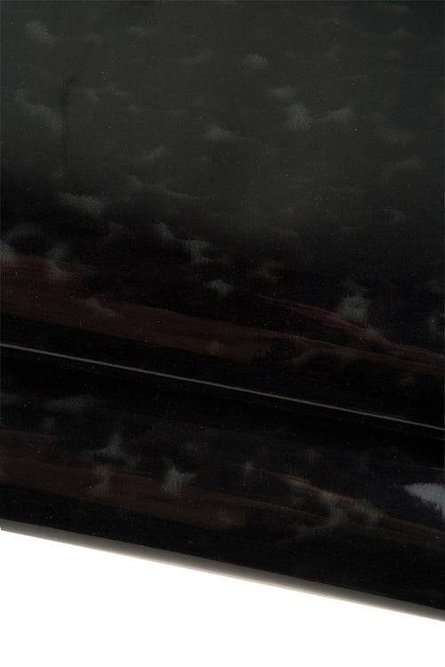 Black PATENT leather hide with green SHADES, shaded glossy cowhide, soft shiny calfskin B19342-ST La Garzarara