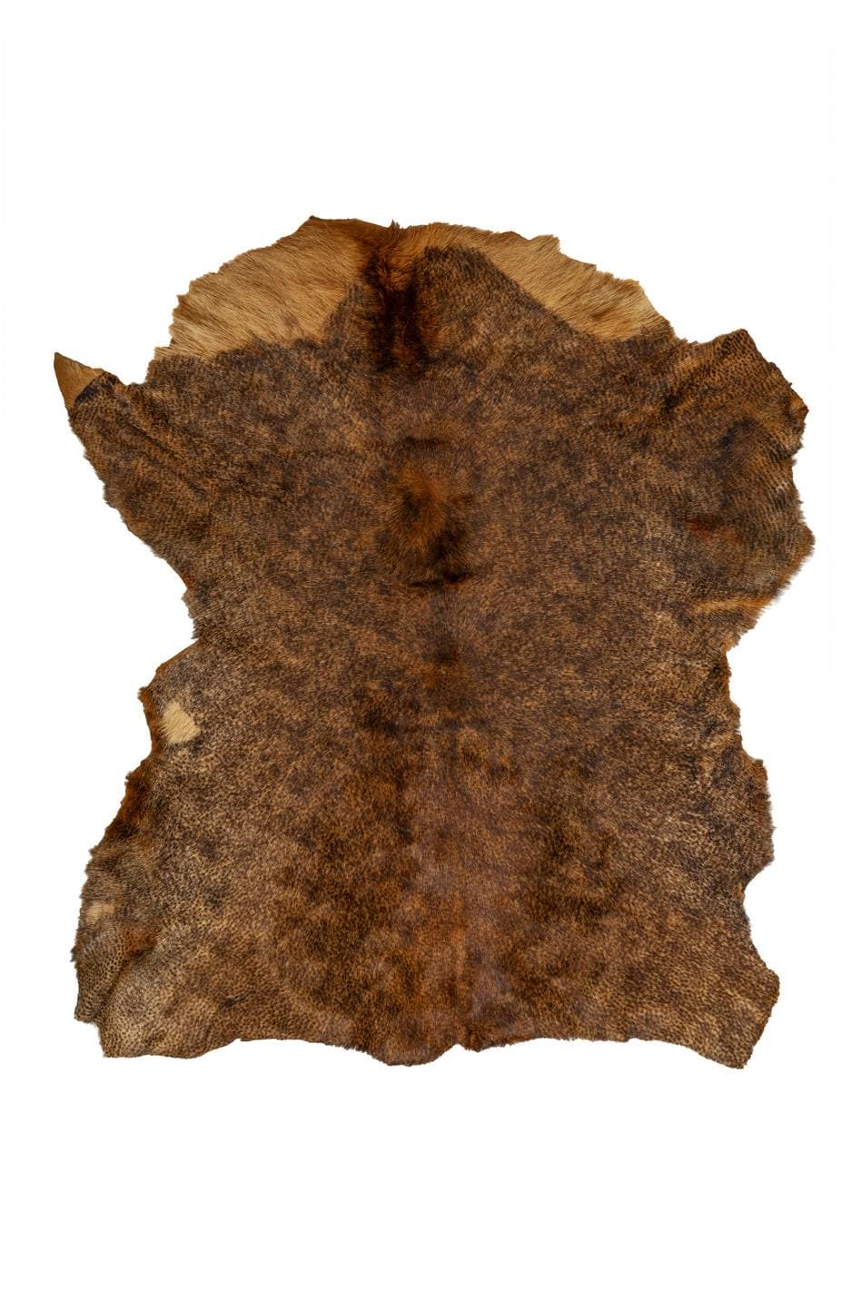 Tan brown SHEARLING hairy sheepskin, straight hair with back skin in brown suede - natural WOOL leather B19637-MNT La Garzarara
