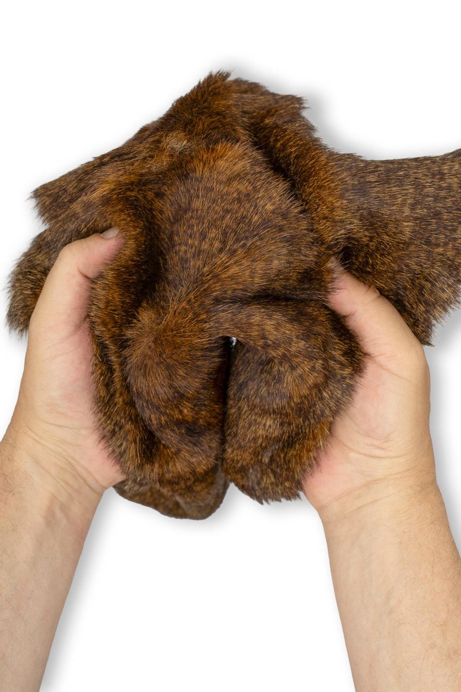Tan brown SHEARLING hairy sheepskin, straight hair with back skin in brown suede - natural WOOL leather B19637-MNT La Garzarara