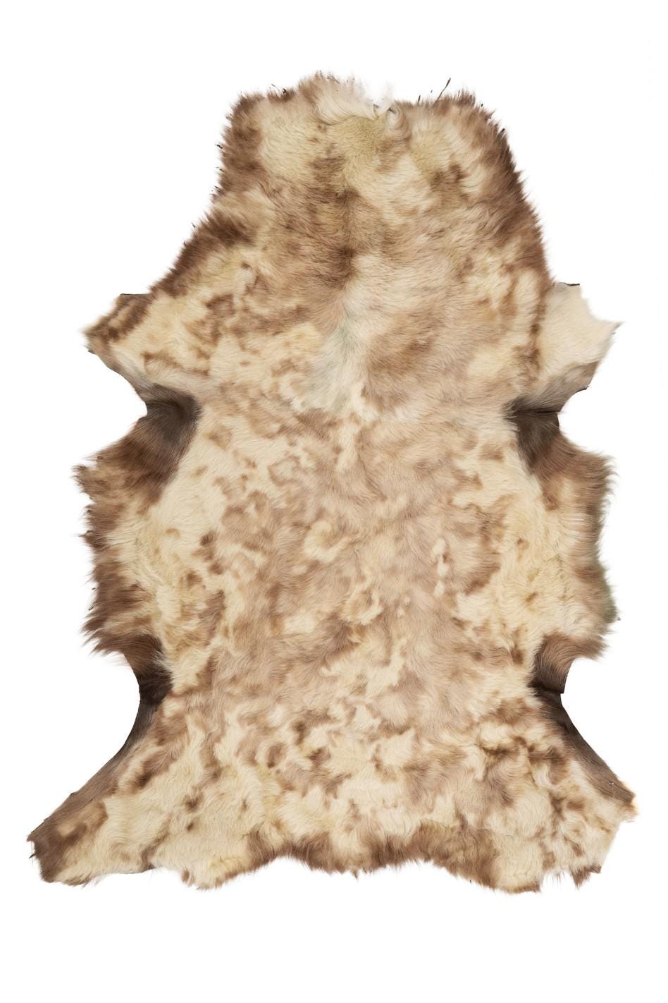 Beige - brown DOUBLE FACE natural wool leather - back in dark brown crackled leather - shearling hairy sheepskin B19644-MNT La Garzarara