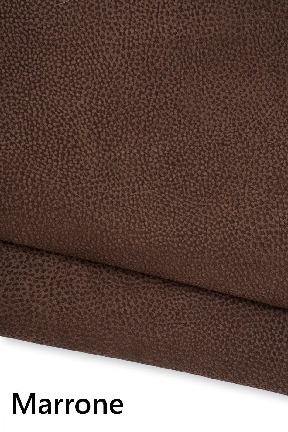 TAPIR textured SUEDE leather skin, black, green, brown animal printed soft gaotskin for crafters B19617-ST La Garzarara