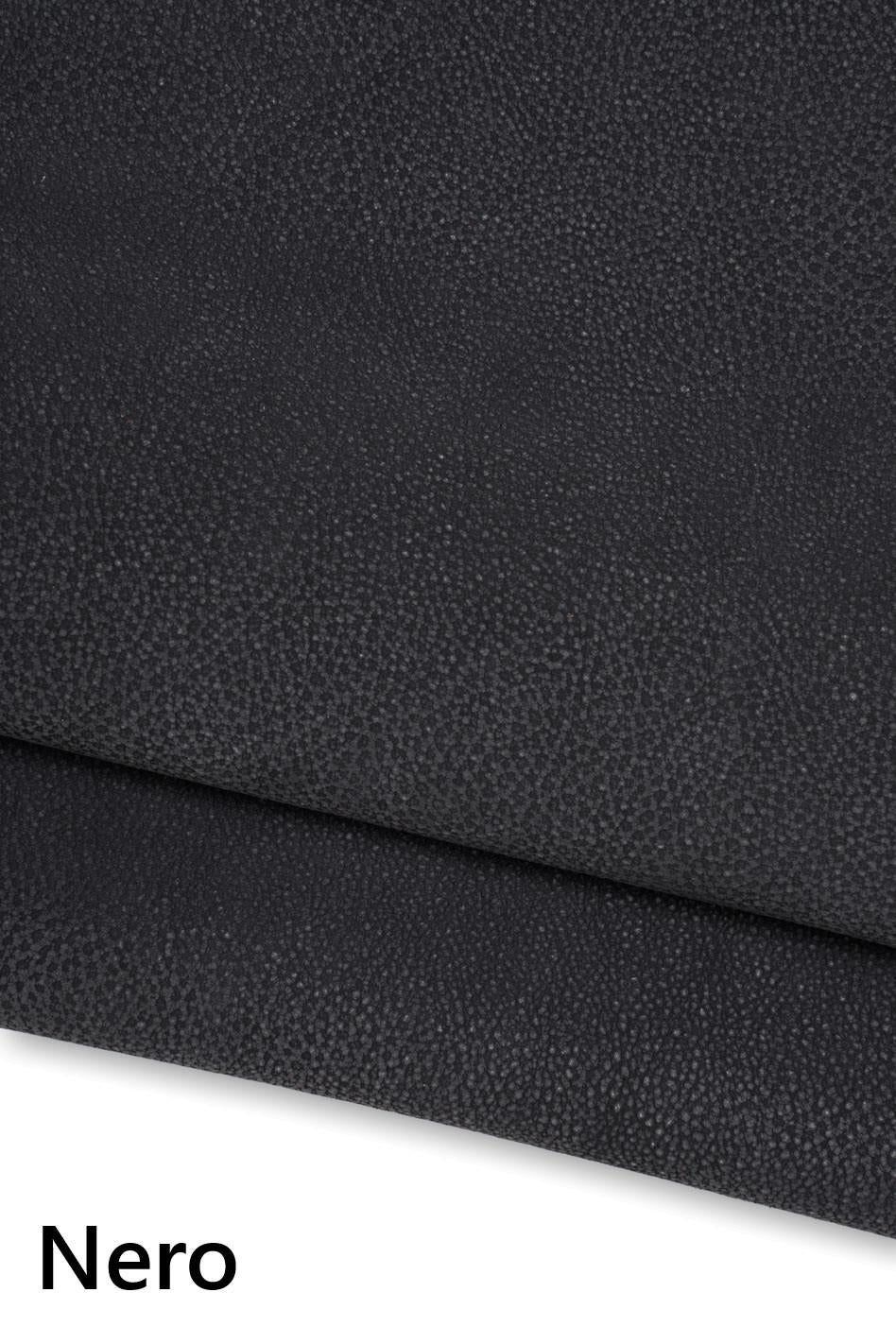 TAPIR textured SUEDE leather skin, black, green, brown animal printed soft gaotskin for crafters B19617-ST La Garzarara