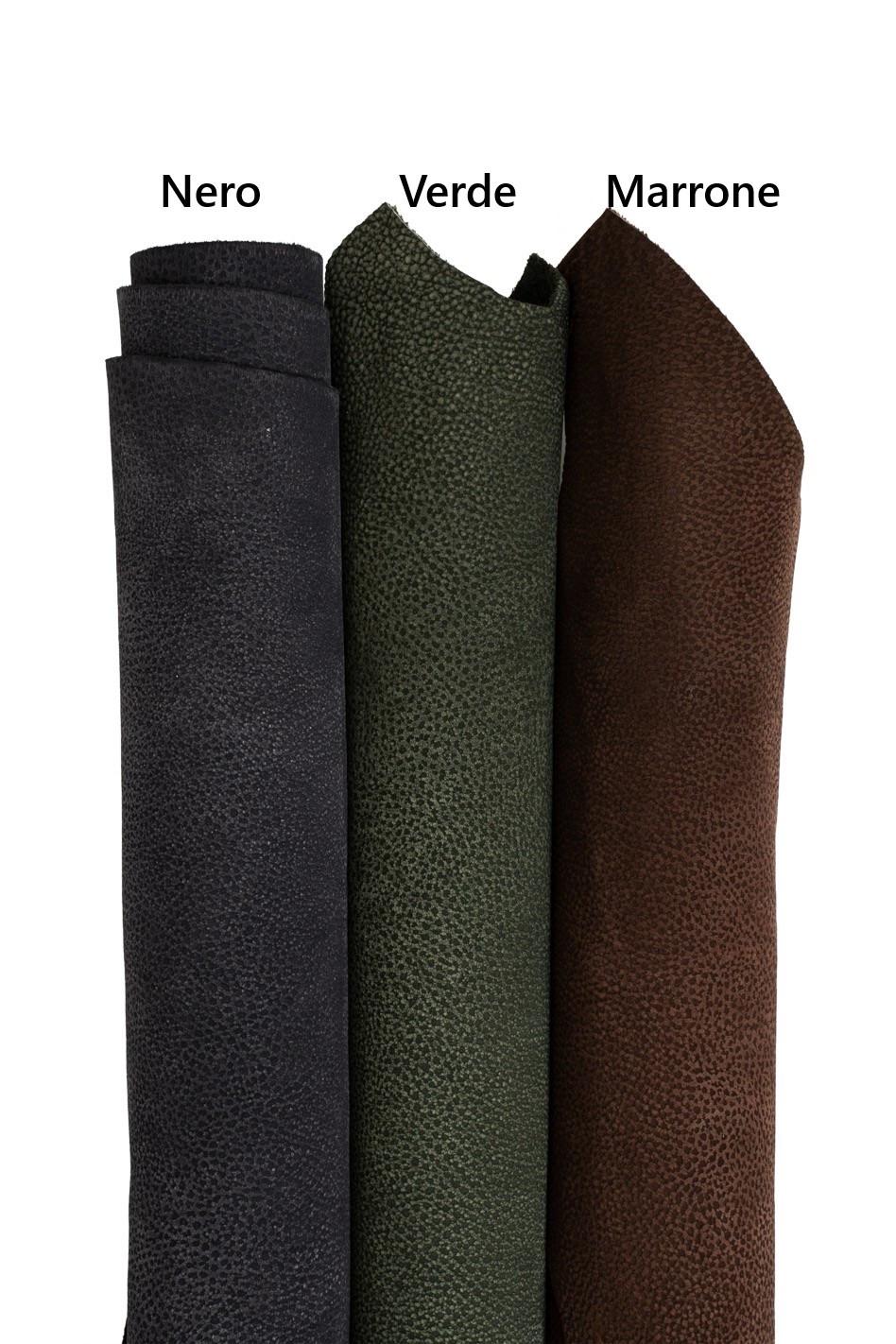 TAPIR textured SUEDE leather skin, black, green, brown animal printed soft gaotskin for crafters B19617-ST La Garzarara