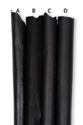 BLACK LEATHER skins in different finishings - smooth - glitter metallic - tiny pebble grain - lizard print B19619-TB La Garzarara