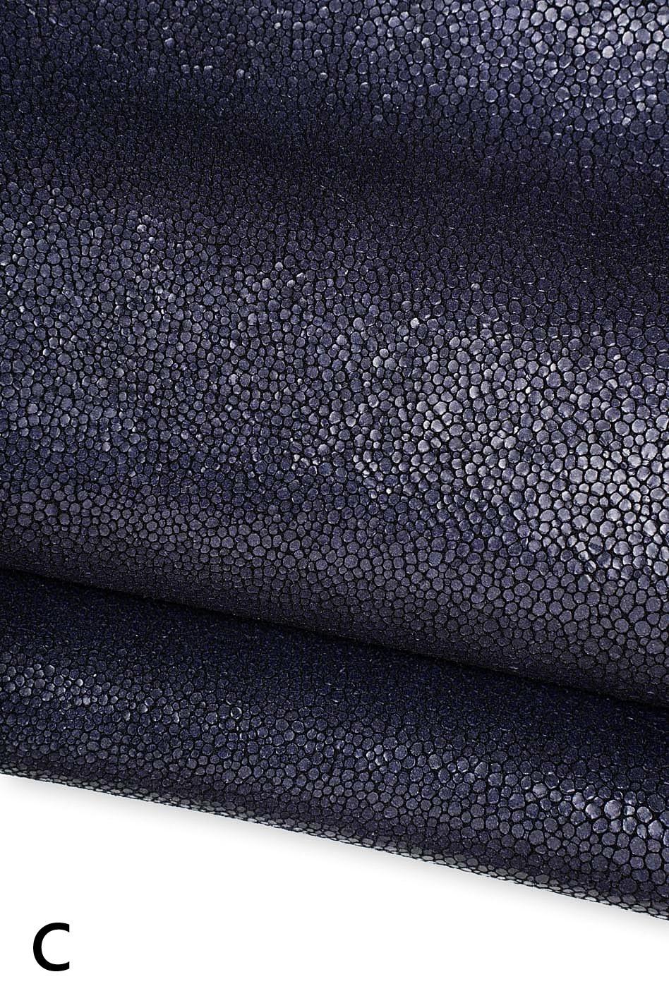 METALLIC RAY printed leather skins, soft bright animal textured goatskins, available in different colors B19618-MT(st) La Garzarara