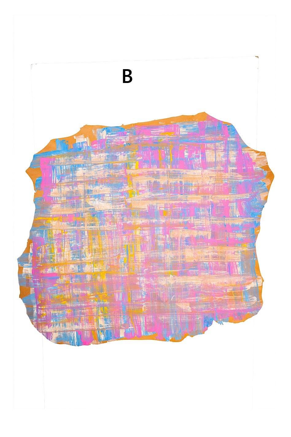 MULTICOLOR hand - PAINTED leather skins, unique colorful printed goatskins for hobbyists B19745-DM La Garzarara