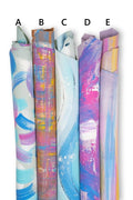 MULTICOLOR hand - PAINTED leather skins, unique colorful printed goatskins for hobbyists B19745-DM La Garzarara