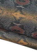 PYTHON textured leather hide, glossy REPTILE printed cowhide, python pattern on calfskin - dark colors B19444-ST La Garzarara