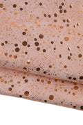 Pink POLKA DOTS textured suede leather hide, metallic textured split cowhide, sparkle soft calfskin for hobbyists B19431-MT(st) La Garzarara