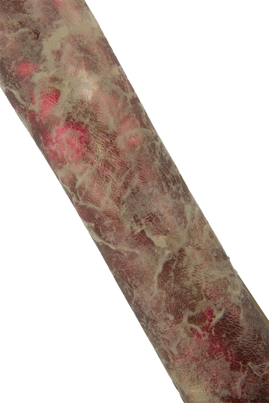 METALLIC textured SUEDE leather skin, abstract print on soft bright goatskin, sparkle material for hobbyists B19420-MT(st) La Garzarara