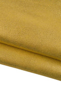 Gold METALLIC leather skin, HONEYCOMB printed goatskin, geometrical textured glittered hide for hobbyists B19476-MT La Garzarara