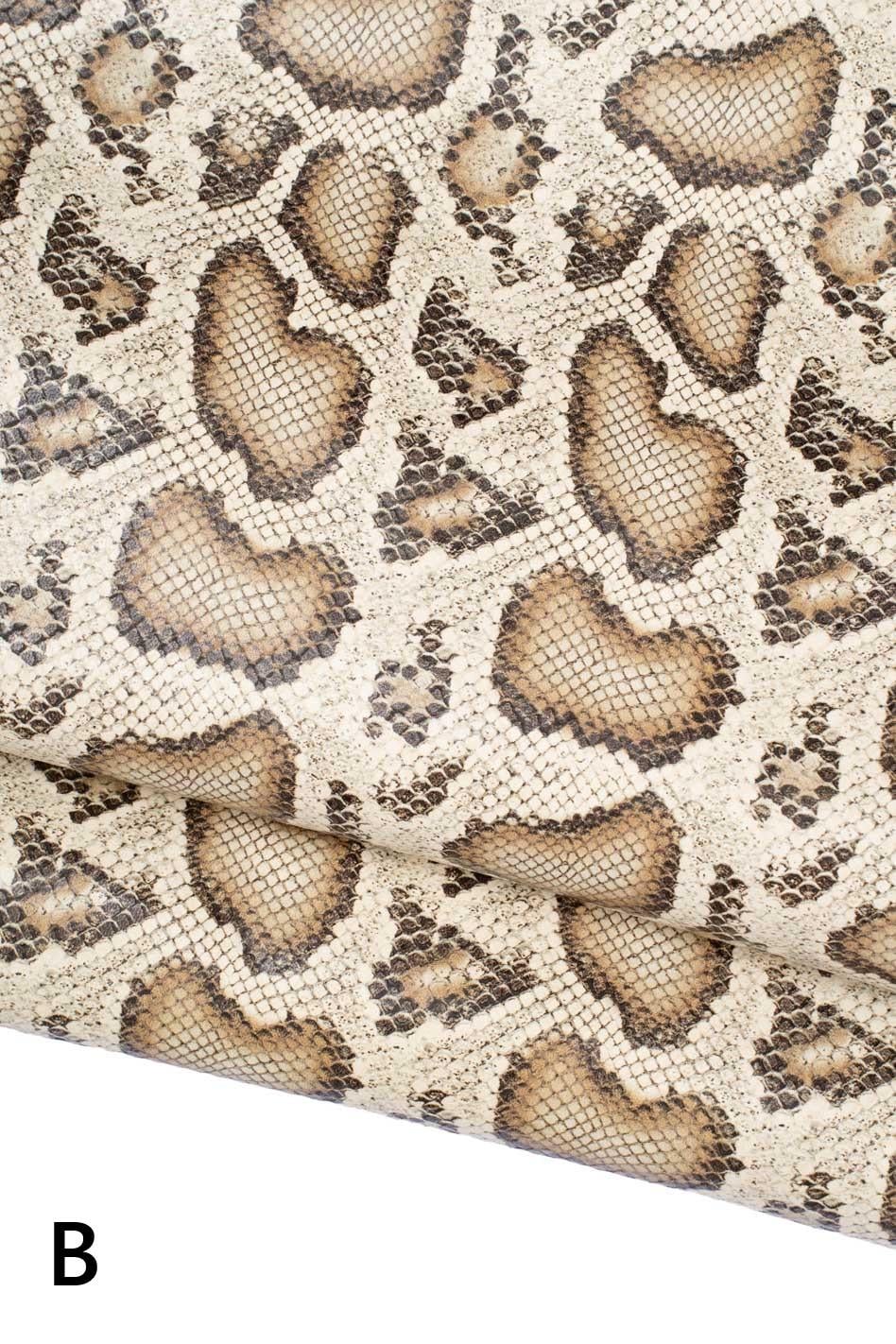 PYTHON textured goatskin, REPTILE printed matt leather skin, snake pattern on soft skin B19733-ST La Garzarara